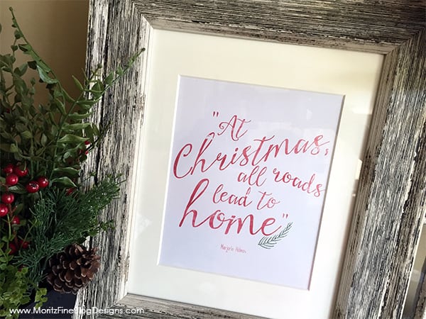Pin this Framed Wall Quote to y our Christmas Board