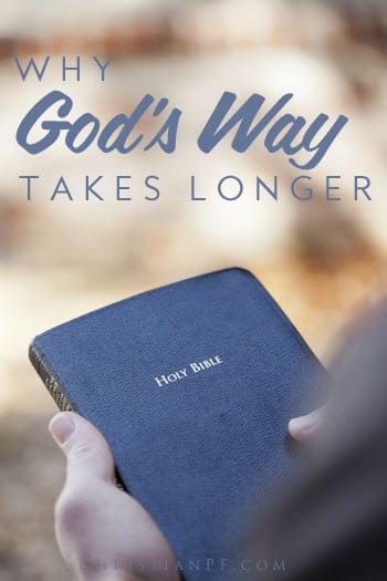 Why God's way takes longer...In my case I have been diligently trying not to "walk in the counsel of the wicked," and it seems to be making my answers to prayer take even longer. I have been earnestly trying to do things the right way, knowing full well that by cutting a few corners or compromising my values I could make the answers appear faster. The major difference being that I can get mediocre answers doing it my way or the fruit God promises by doing it His way....