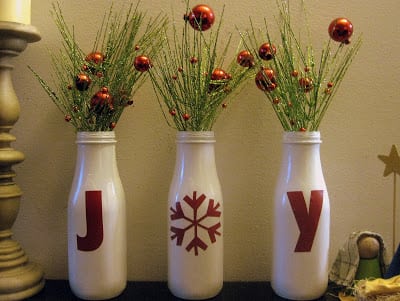 Pin Joy Bottle Mantle Display on your Christmas Board