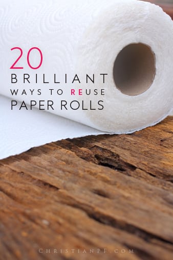 Here are 20 ideas for you on how you can reuse and repurpose those old paper rolls from toilet paper and paper towels!