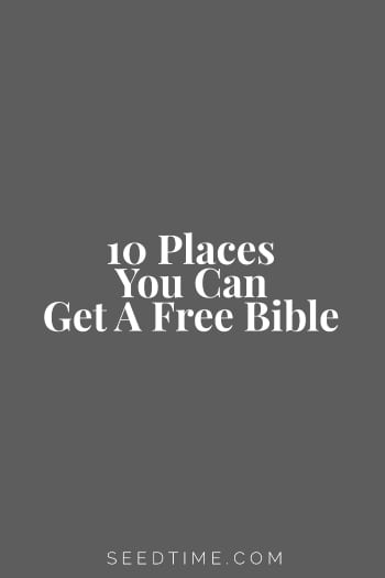 10 Places You Can Get A Free Bible