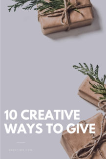 creative ways to give more