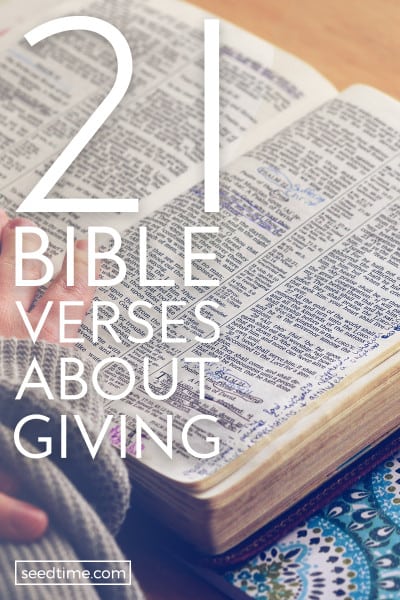 21 Bible Verses About Giving (FREE Printable)