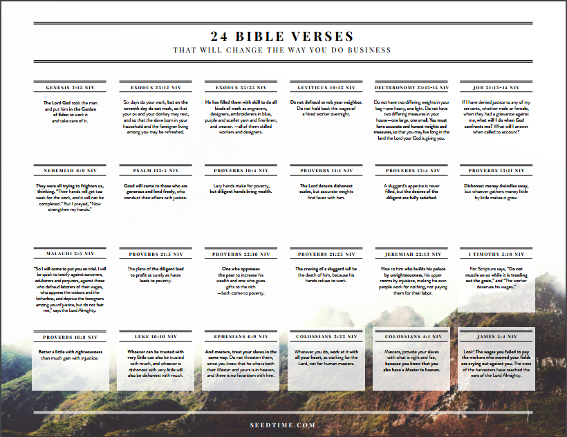 24 bible verses about business
