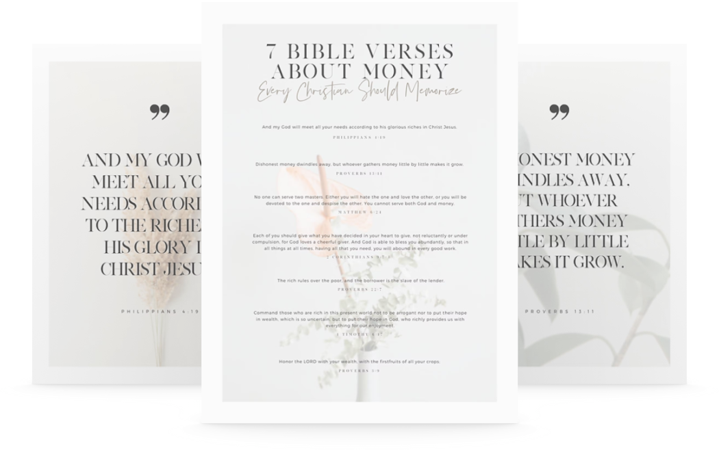 7 bible verses about money every christian should memorize