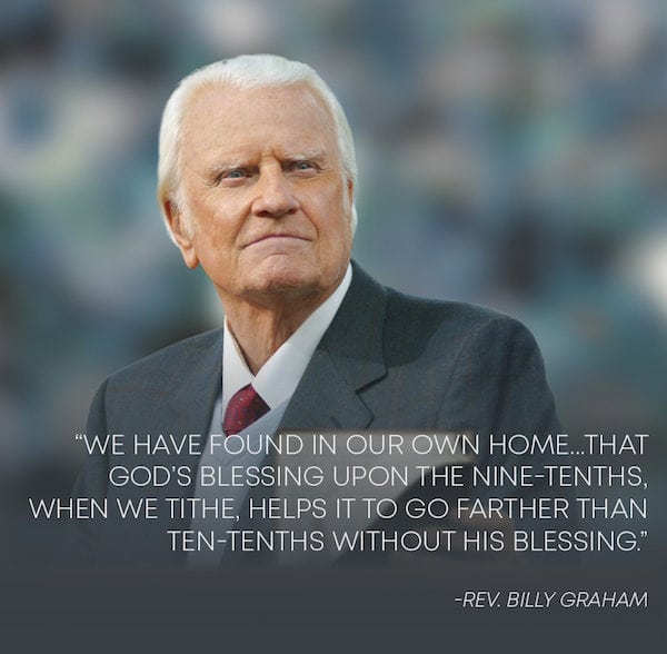 Billy Graham Quote about Tithing