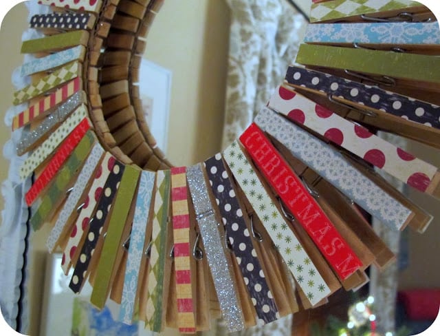 Clothespin Wreath, pin to your Christmas Board