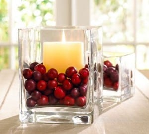 decorating with cranberries