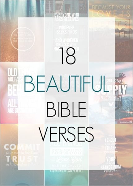 18 Beautiful Bible Verses to encourage you today!