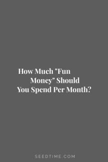 How much fun money should you spend per month?