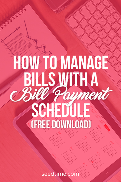 How to manage bills with a bill payment schedule