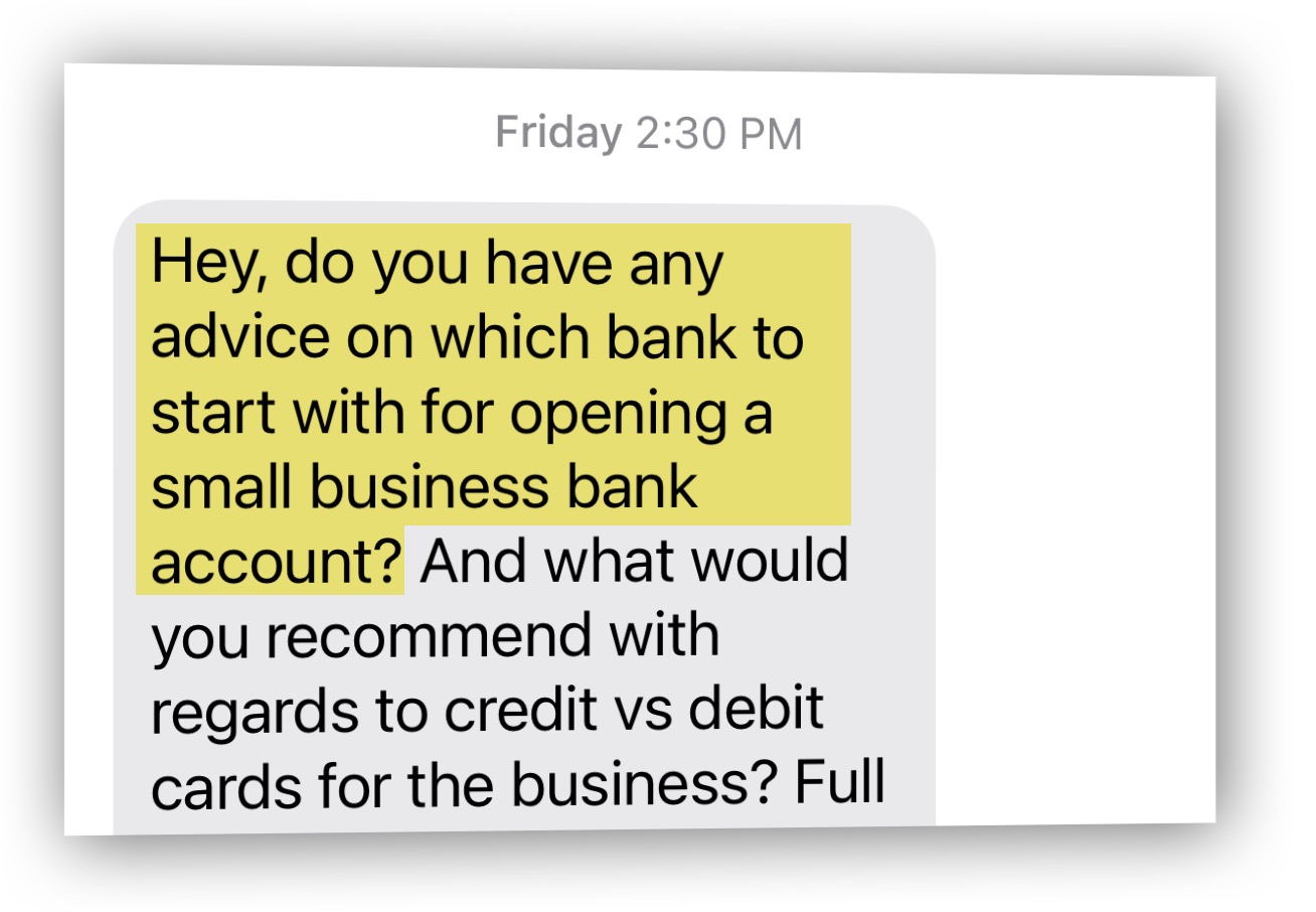 small business bank account - my favorite is Relay bank