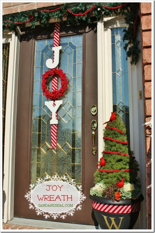 front porch christmas wreath