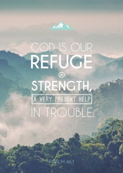 God is our refuge and strength, A very present help in trouble.