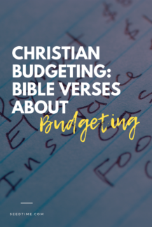 Christian Budgeting Bible verses about Budgeting
