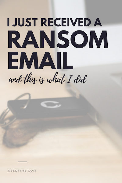 Received a ransom email, find out what I did