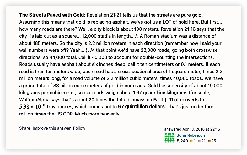 The Streets Paved With Gold