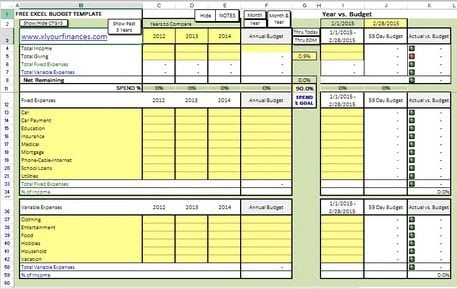 how to organize your bills on excel