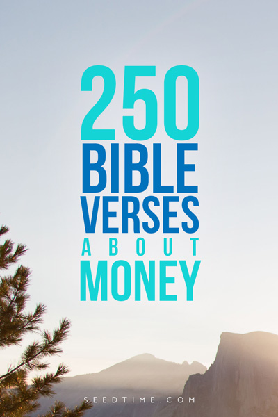 Awesome list (and FREE PDF) of 250 bible verses about money and finances...
