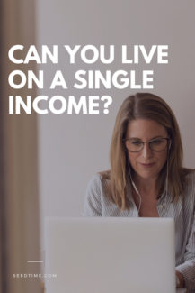 can you live on a single income