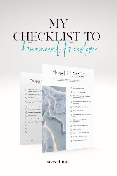 my personal financial checklist that you can download - PDF!