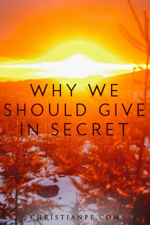 Why we should give in secret...Giving is giving, right?  Not if you’re a Christian. There are ways to give – and God wants us to give – and there are ways we shouldn’t give.  One way we shouldn't is giving publicly. As Christians, we’re told to give in secret.  Our mission in life is to glorify God in all that we do – when we give in public that may not be exactly what’s happening.