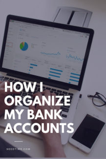 organizing bank accounts