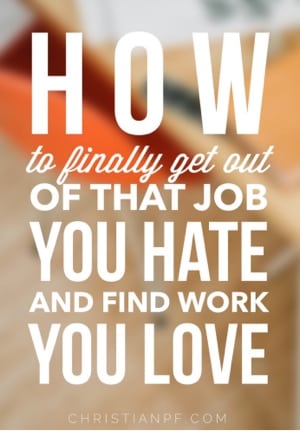 how to get out of job you hate and find a job you love! ....Each one of us has unique giftings and skills that we have been given by our creator.  The challenge sometimes is figuring out how to get them in line with our careers.  In my case I feel like I stumbled around for many years in job to job doing things I was working really hard at, but just wasn't gifted to do.  And it was an incredibly frustrating feeling....