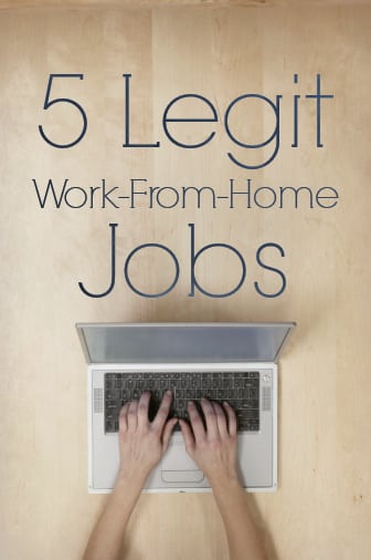 5 LEGIT work from home jobs - some great #job ideas here! 