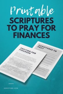 Prayer for finances and scriptures to pray for financial breakthrough - FREE printable PDF