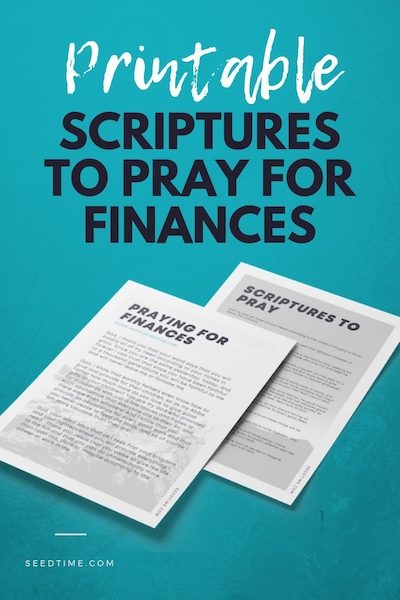 Prayer for finances and scriptures to pray for financial breakthrough - FREE printable PDF