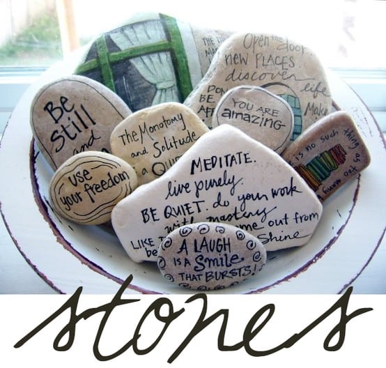 motivational rock garden