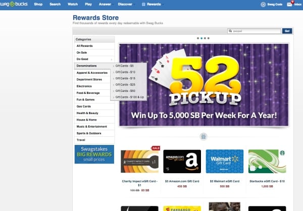 swagbucks rewards