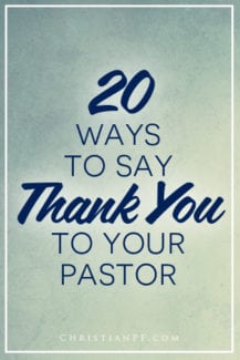 20 ways to say thank you to your pastor