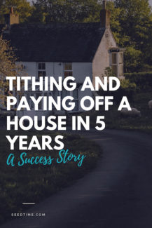 tithing and paying off a mortgage early
