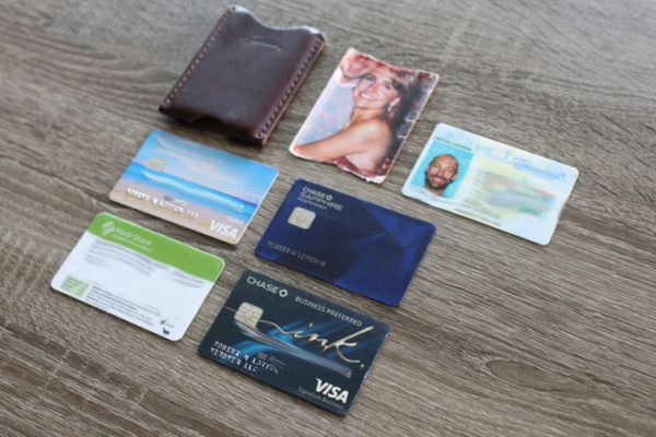 The credit cards that I use and other stuff in my wallet