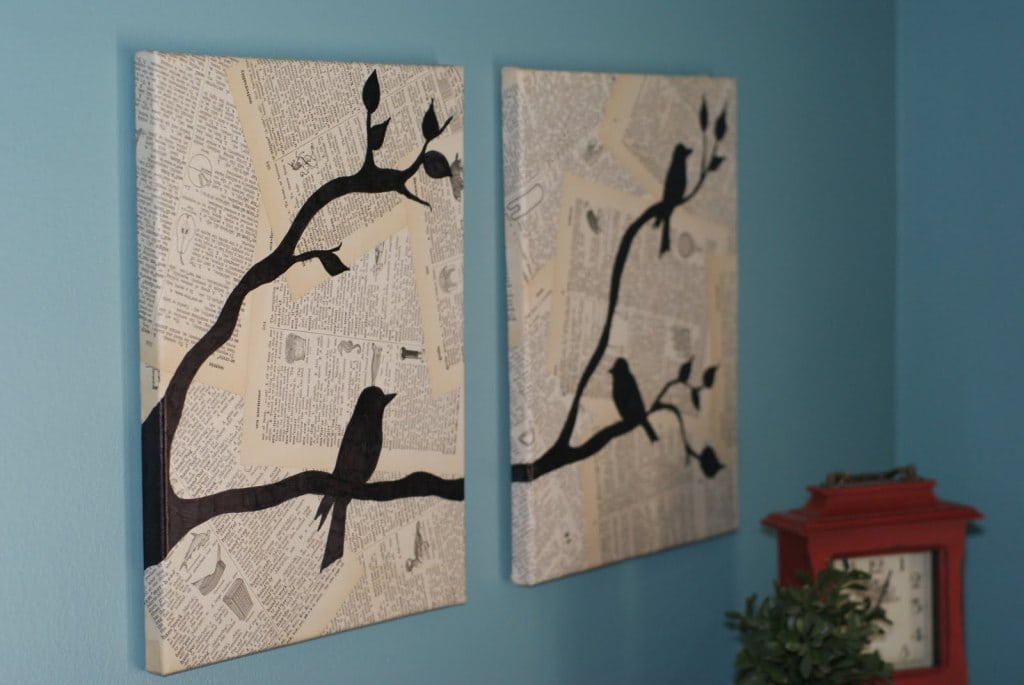 pretty bird wall art