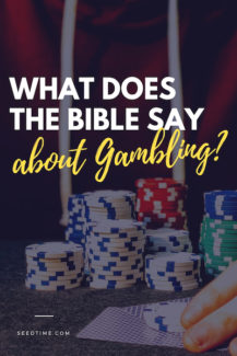 what does the bible say about gambling