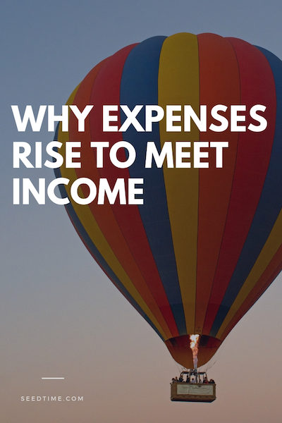 why expenses rise to meet income